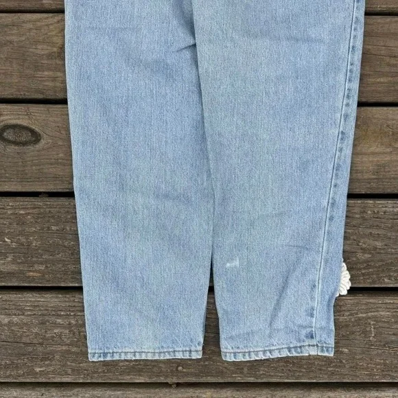 The Series NY Custom Reworked Floral Design Paper Tag Levi's 550 Mom Style Jeans - Picture 6 of 7